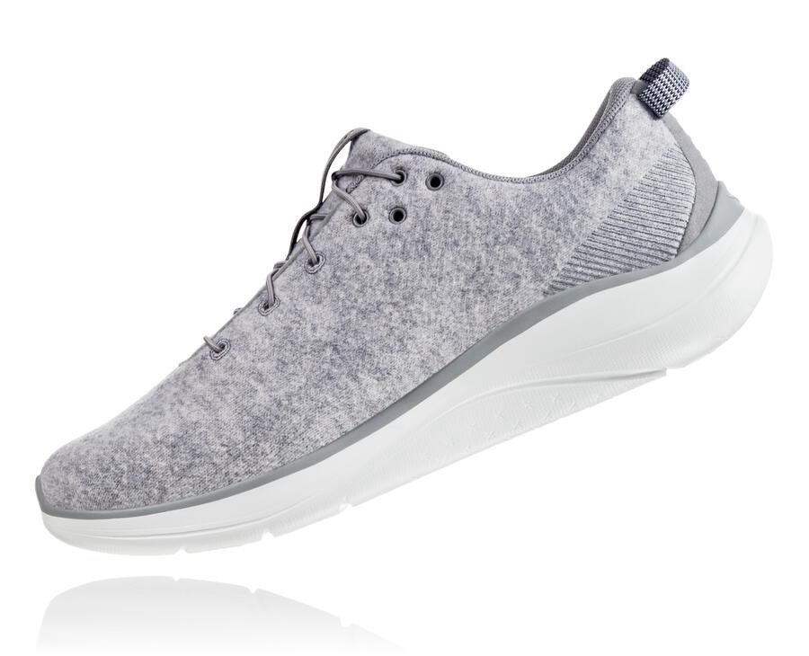 Hoka One One Running Shoes Mens Grey - Hupana Flow Wool - 78605OIWN